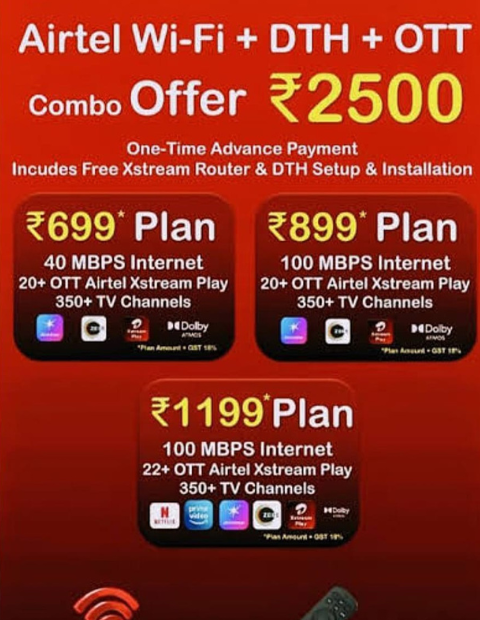 airtel wifi plans